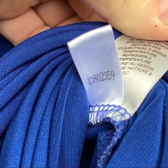 Chicos Royal blue Jumpsuit 1 piece pantsuit Elastic waist Zip back Jumper - Picture 10 of 11